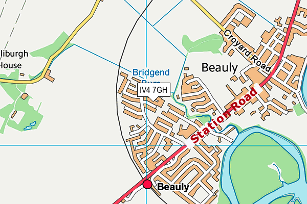 IV4 7GH map - OS VectorMap District (Ordnance Survey)