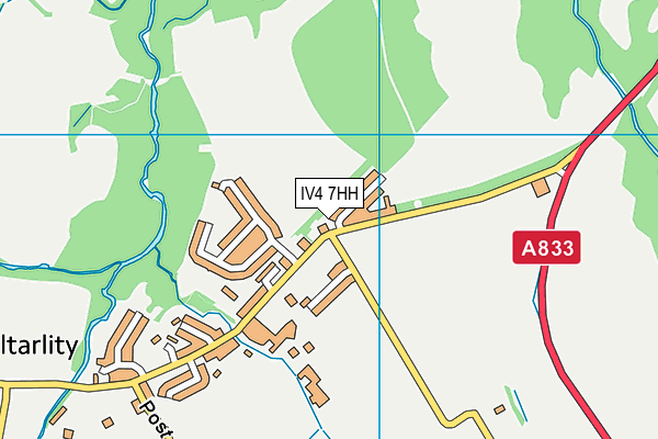 IV4 7HH map - OS VectorMap District (Ordnance Survey)