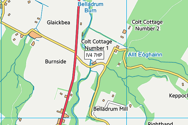 IV4 7HP map - OS VectorMap District (Ordnance Survey)