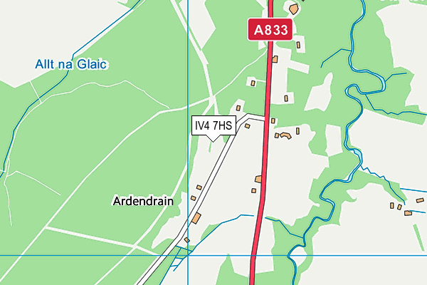 IV4 7HS map - OS VectorMap District (Ordnance Survey)