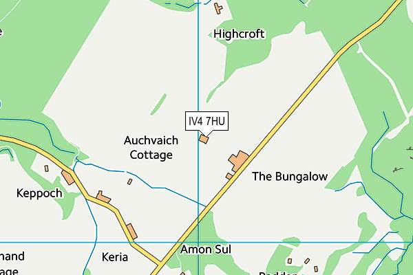 IV4 7HU map - OS VectorMap District (Ordnance Survey)