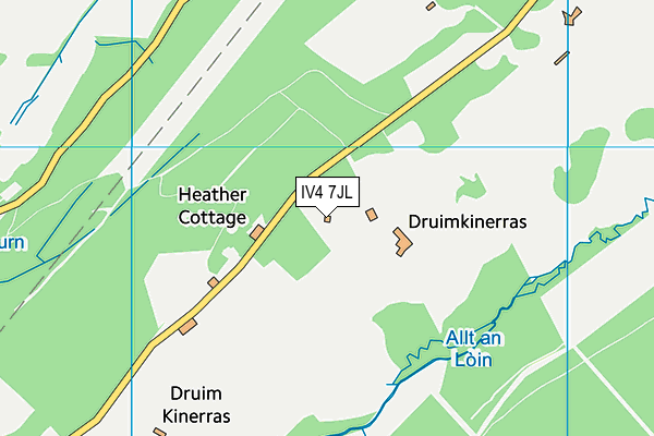 IV4 7JL map - OS VectorMap District (Ordnance Survey)