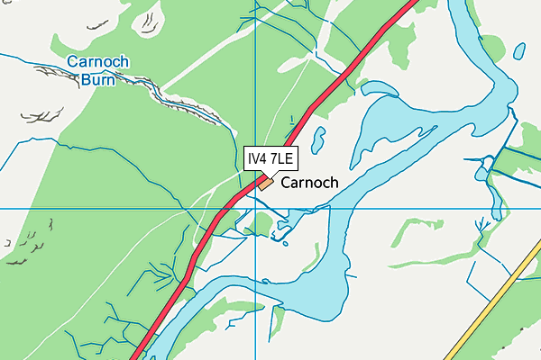 IV4 7LE map - OS VectorMap District (Ordnance Survey)