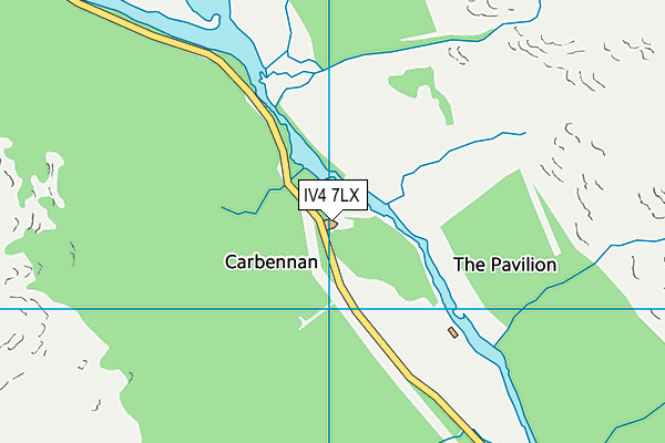 IV4 7LX map - OS VectorMap District (Ordnance Survey)