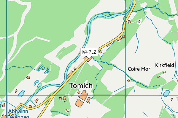 IV4 7LZ map - OS VectorMap District (Ordnance Survey)