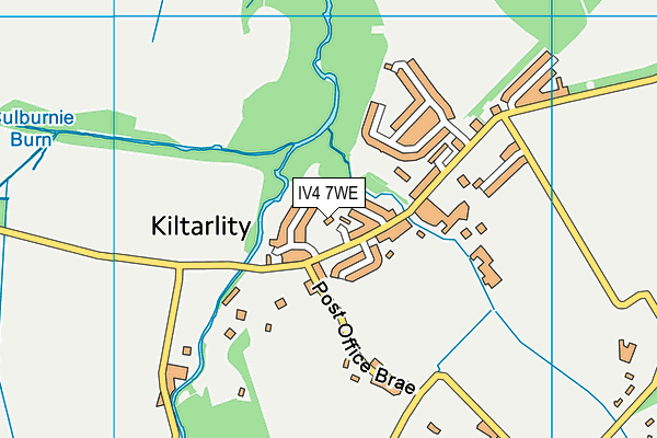 IV4 7WE map - OS VectorMap District (Ordnance Survey)