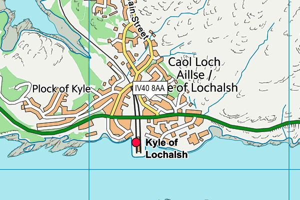 IV40 8AA map - OS VectorMap District (Ordnance Survey)