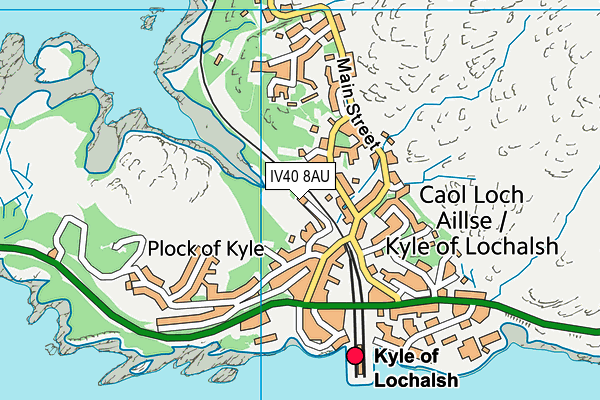 IV40 8AU map - OS VectorMap District (Ordnance Survey)