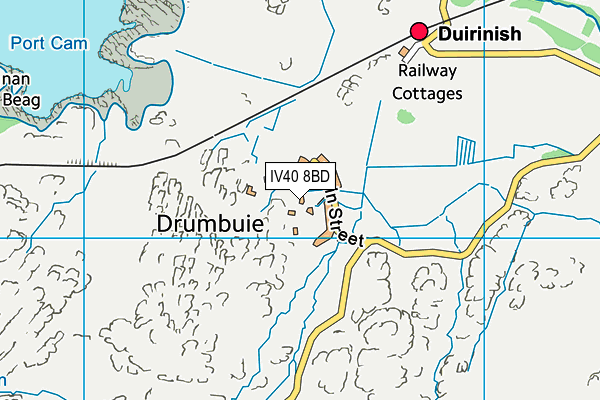 IV40 8BD map - OS VectorMap District (Ordnance Survey)