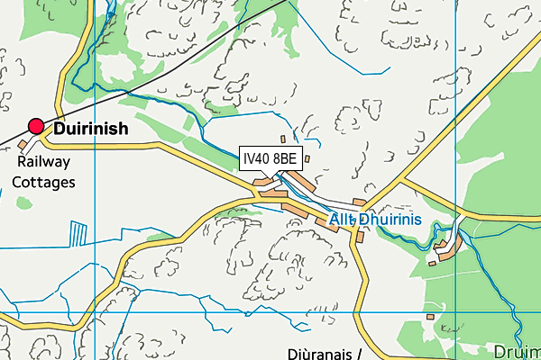 IV40 8BE map - OS VectorMap District (Ordnance Survey)