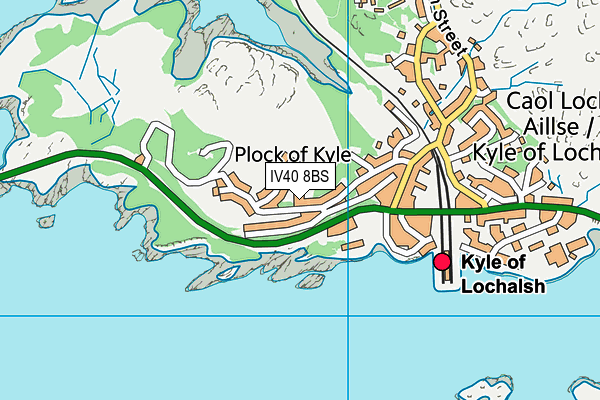 IV40 8BS map - OS VectorMap District (Ordnance Survey)