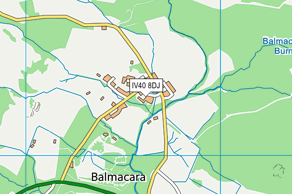 IV40 8DJ map - OS VectorMap District (Ordnance Survey)