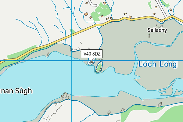 IV40 8DZ map - OS VectorMap District (Ordnance Survey)