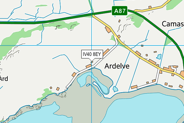 IV40 8EY map - OS VectorMap District (Ordnance Survey)