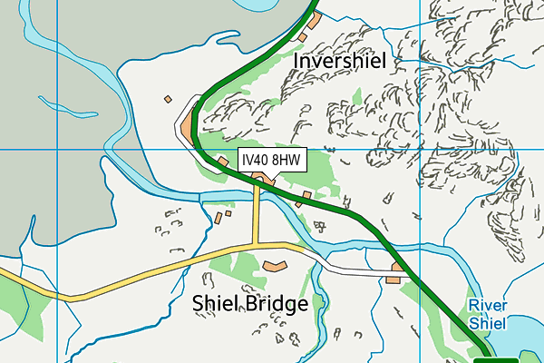 IV40 8HW map - OS VectorMap District (Ordnance Survey)