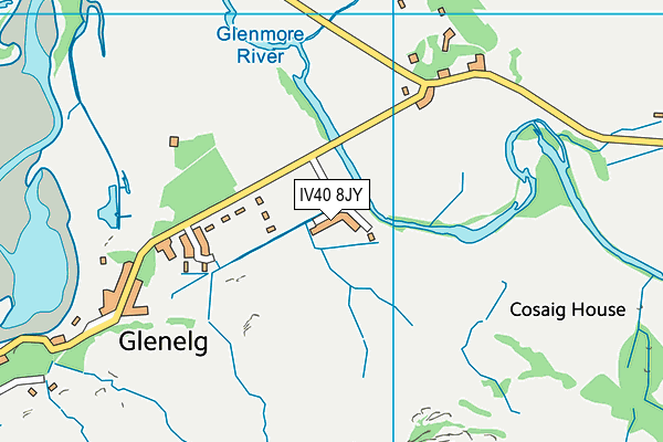 IV40 8JY map - OS VectorMap District (Ordnance Survey)