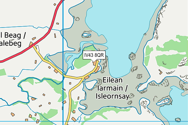 IV43 8QR map - OS VectorMap District (Ordnance Survey)