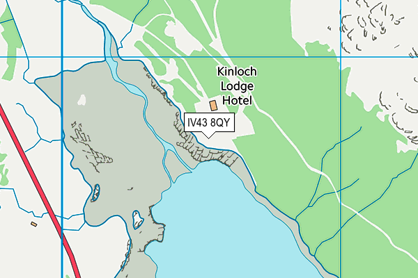 IV43 8QY map - OS VectorMap District (Ordnance Survey)