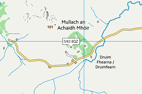 IV43 8QZ map - OS VectorMap District (Ordnance Survey)