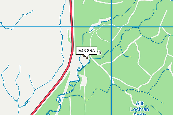 IV43 8RA map - OS VectorMap District (Ordnance Survey)