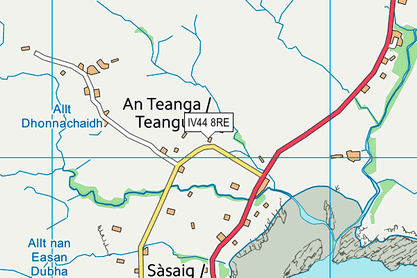 IV44 8RE map - OS VectorMap District (Ordnance Survey)
