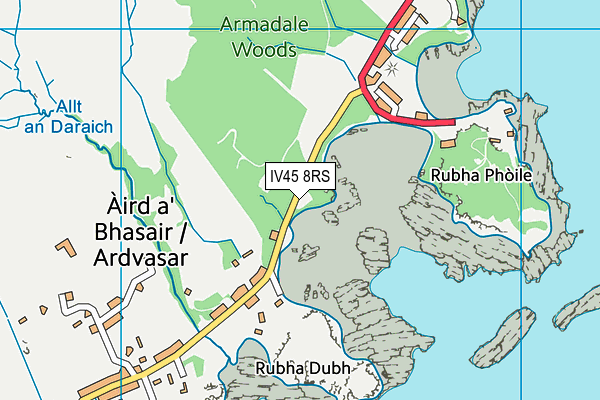 IV45 8RS map - OS VectorMap District (Ordnance Survey)