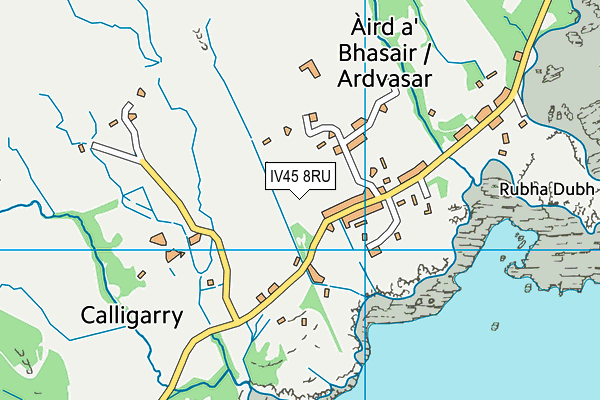 IV45 8RU map - OS VectorMap District (Ordnance Survey)