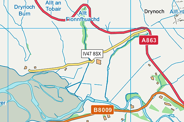 IV47 8SX map - OS VectorMap District (Ordnance Survey)