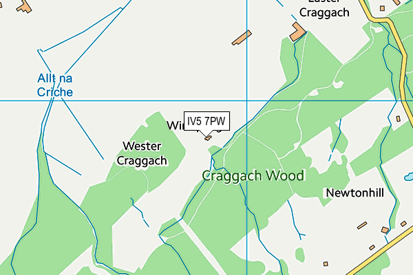 IV5 7PW map - OS VectorMap District (Ordnance Survey)