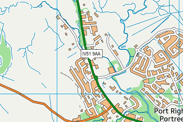 IV51 9AA map - OS VectorMap District (Ordnance Survey)