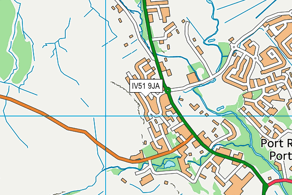 IV51 9JA map - OS VectorMap District (Ordnance Survey)