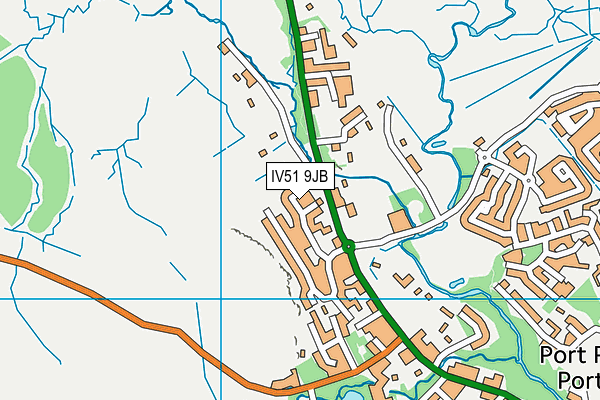 IV51 9JB map - OS VectorMap District (Ordnance Survey)