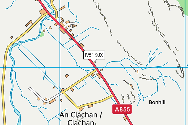 IV51 9JX map - OS VectorMap District (Ordnance Survey)
