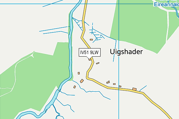 IV51 9LW map - OS VectorMap District (Ordnance Survey)
