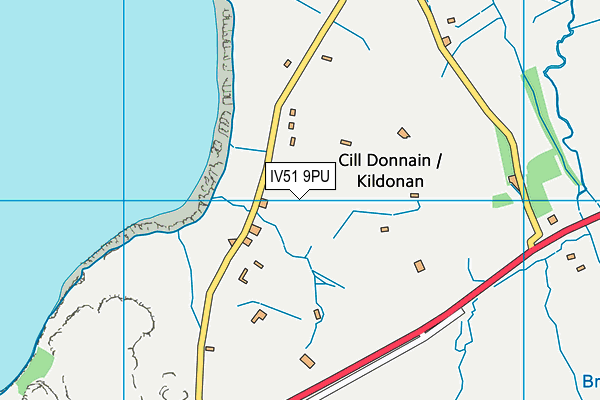IV51 9PU map - OS VectorMap District (Ordnance Survey)