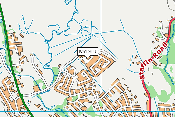 IV51 9TU map - OS VectorMap District (Ordnance Survey)