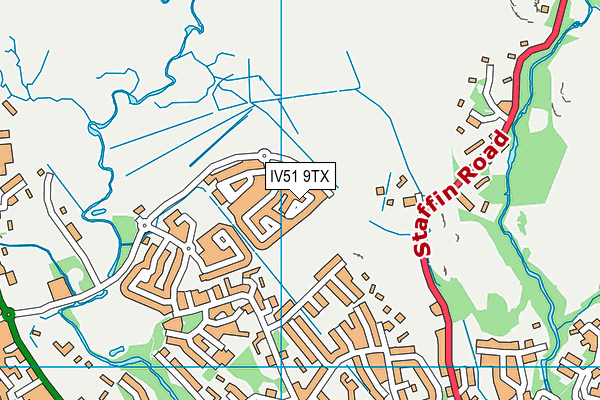 IV51 9TX map - OS VectorMap District (Ordnance Survey)