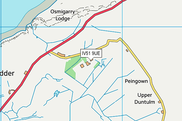 IV51 9UE map - OS VectorMap District (Ordnance Survey)