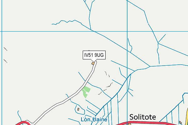 IV51 9UG map - OS VectorMap District (Ordnance Survey)
