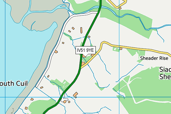 IV51 9YE map - OS VectorMap District (Ordnance Survey)