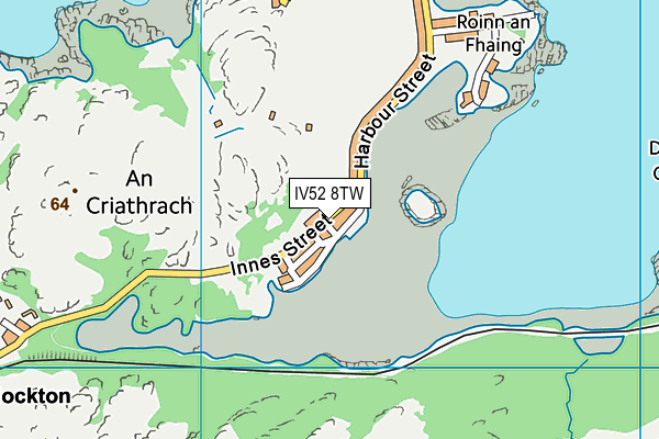 IV52 8TW map - OS VectorMap District (Ordnance Survey)