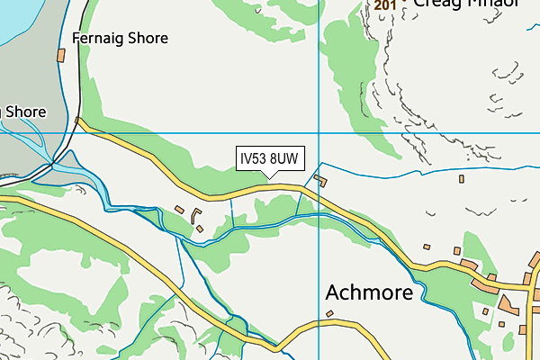 IV53 8UW map - OS VectorMap District (Ordnance Survey)