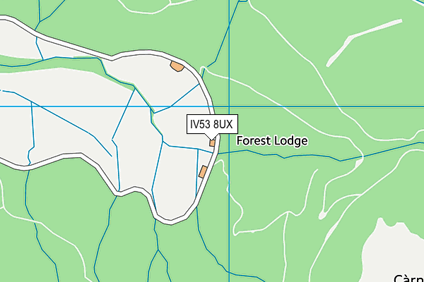 IV53 8UX map - OS VectorMap District (Ordnance Survey)