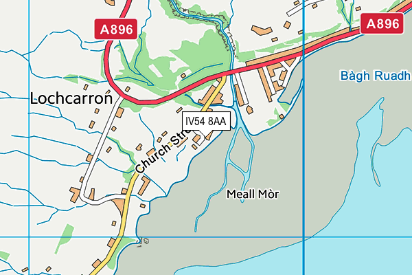 IV54 8AA map - OS VectorMap District (Ordnance Survey)