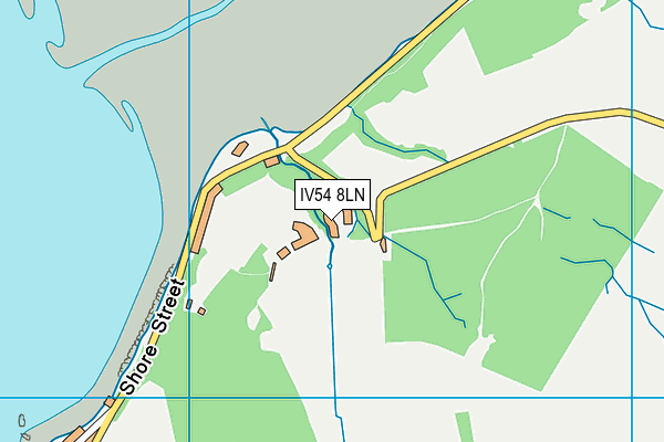 IV54 8LN map - OS VectorMap District (Ordnance Survey)