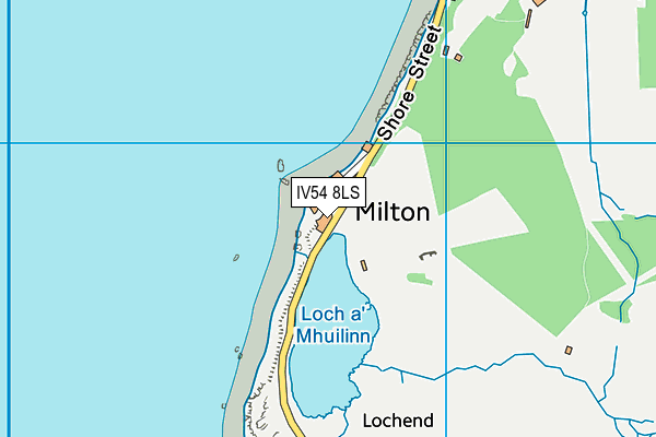 IV54 8LS map - OS VectorMap District (Ordnance Survey)