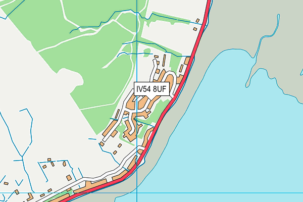 IV54 8UF map - OS VectorMap District (Ordnance Survey)