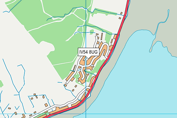 IV54 8UG map - OS VectorMap District (Ordnance Survey)