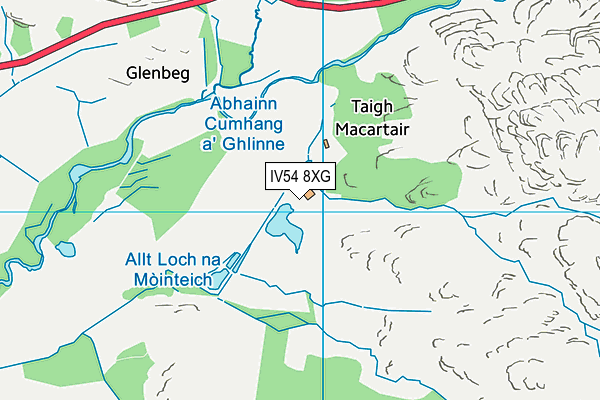 IV54 8XG map - OS VectorMap District (Ordnance Survey)