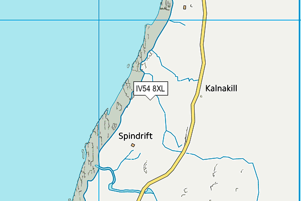 IV54 8XL map - OS VectorMap District (Ordnance Survey)